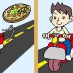 IQ test: nájdite 3 rozdiely na obrázku poslíčka pizze za