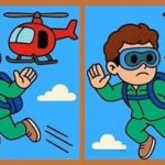 Super hádanka: nájdite 3 rozdiely na obrázku parašutistu za 17